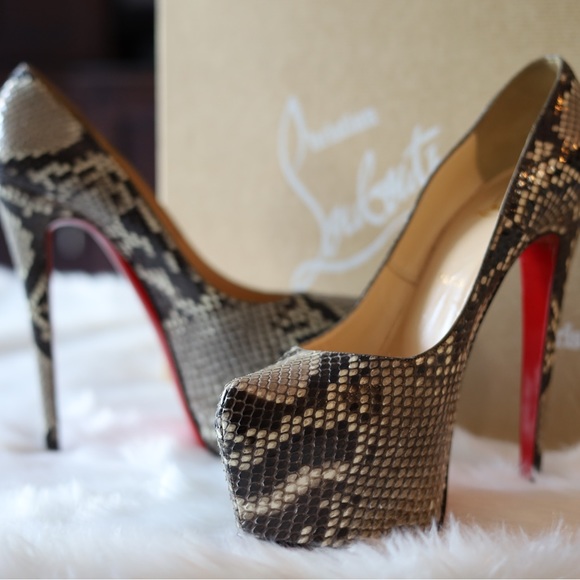 CHRISTIAN LOUBOUTIN DAFFODILE PYTHON LUCIDO 160 - Picture 3 of 8